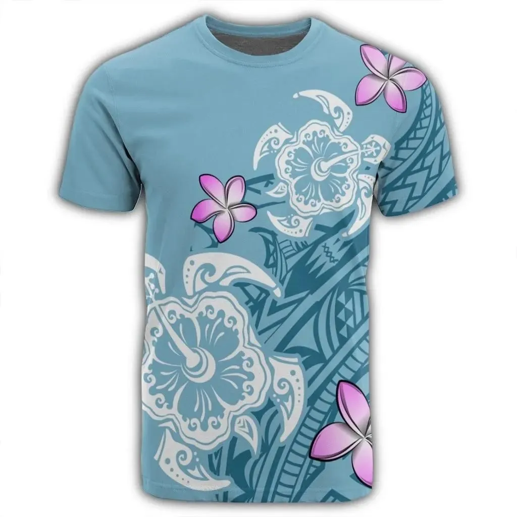 Alohawaii Tee - Hawaii Turtle Plumeria Polynesian Simple T-shirt AH - J4R