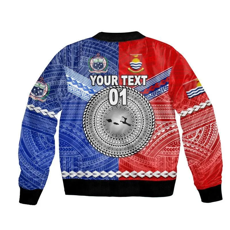 (Custom Personalised) Samoa And Kiribati Bomber Jacket Together LT8