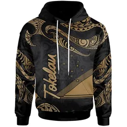 Tokelau Polynesian Hoodie - Poly Tattoo Gold Version