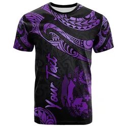 Tonga Polynesian Custom Personalised T shirt - Poly Tattoo Purple Version