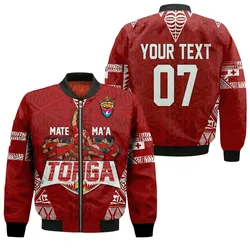 Personalised Tonga Rugby Bomber Jacket Mate Maa Tonga Warriors LT7