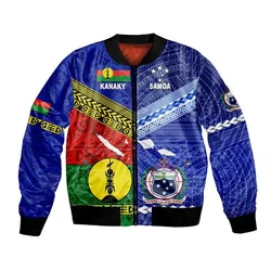 Samoa and Kanaky New Caledonia Bomber Jacket Together LT8