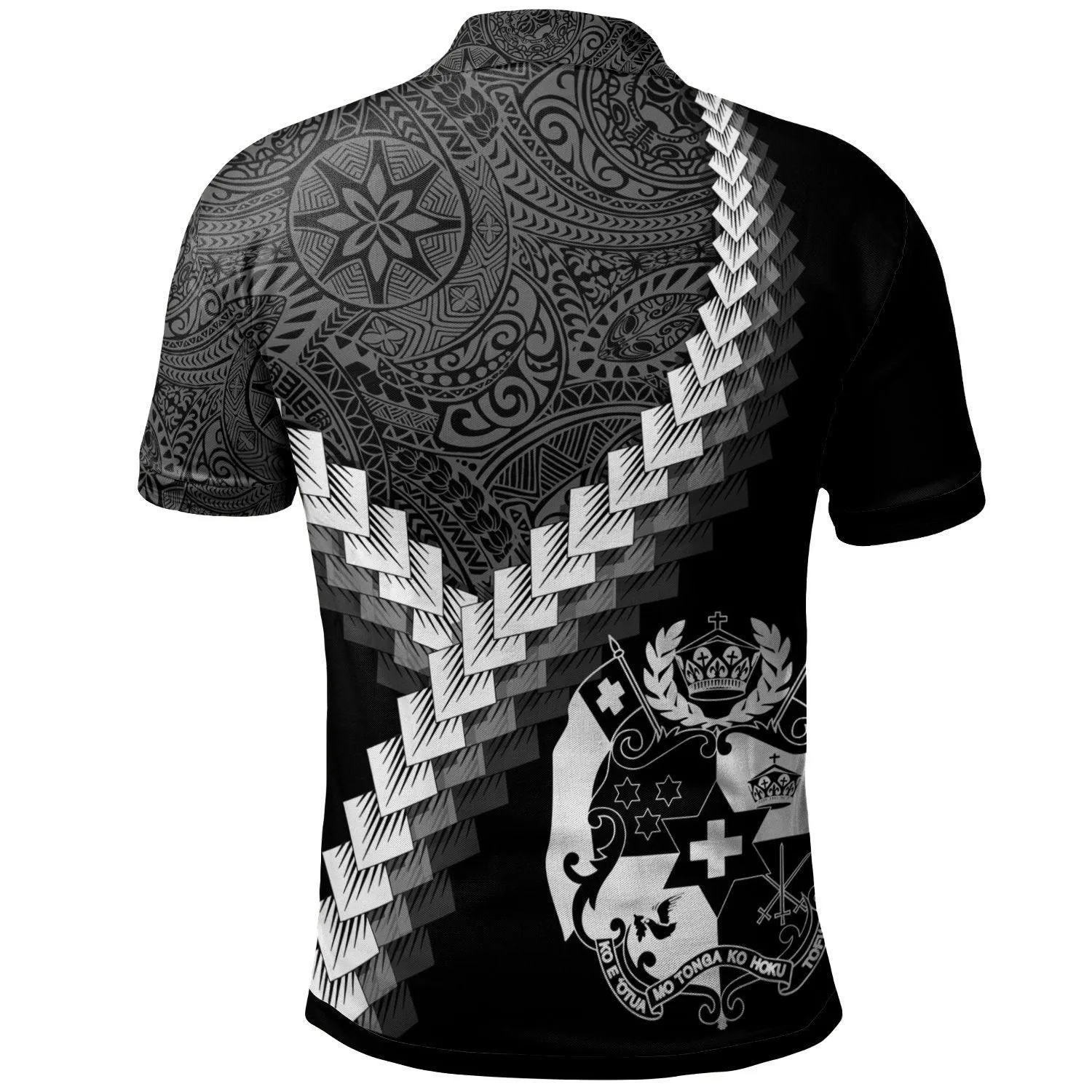 Tonga Polo Shirt - Coat Of Arms With Polynesian Tattoo
