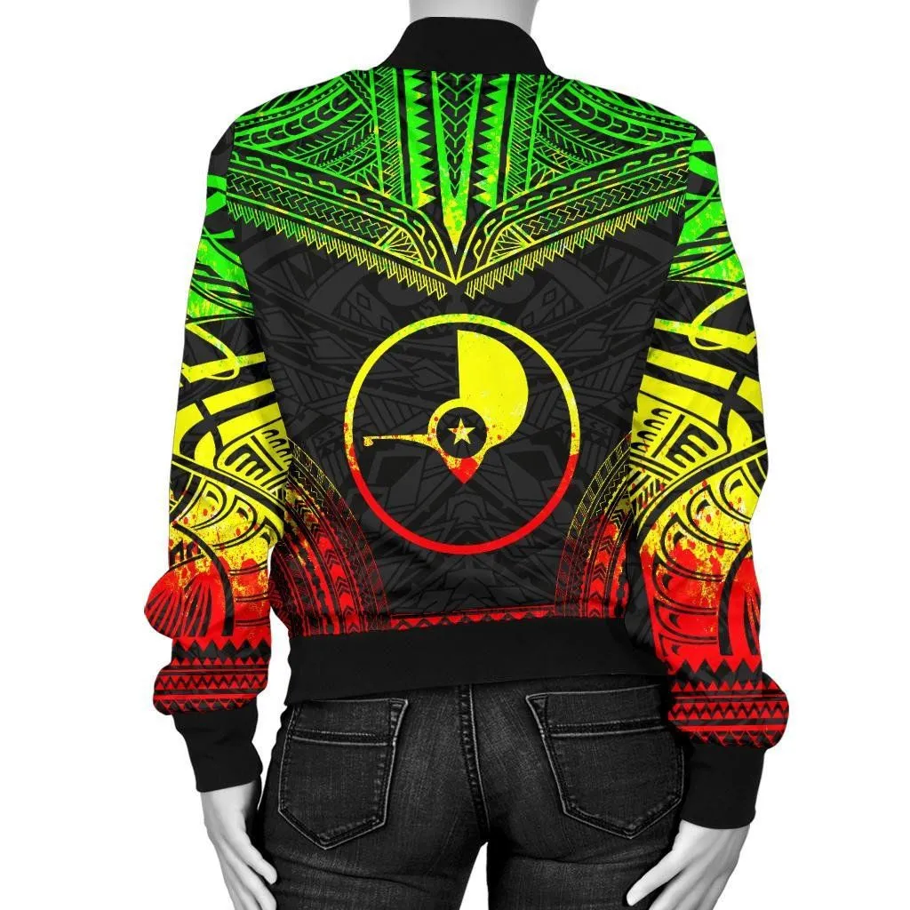Yap Polynesian Chief Women'S Bomber Jacket - Reggae Version - Bn10