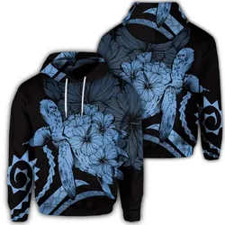 Alohawaii Hoodie - Hawaiian Hoodie - Hawaiian Turtle Hibiscus Polynesian Vintage Hoodie - Pastel Blue - AH - J4R