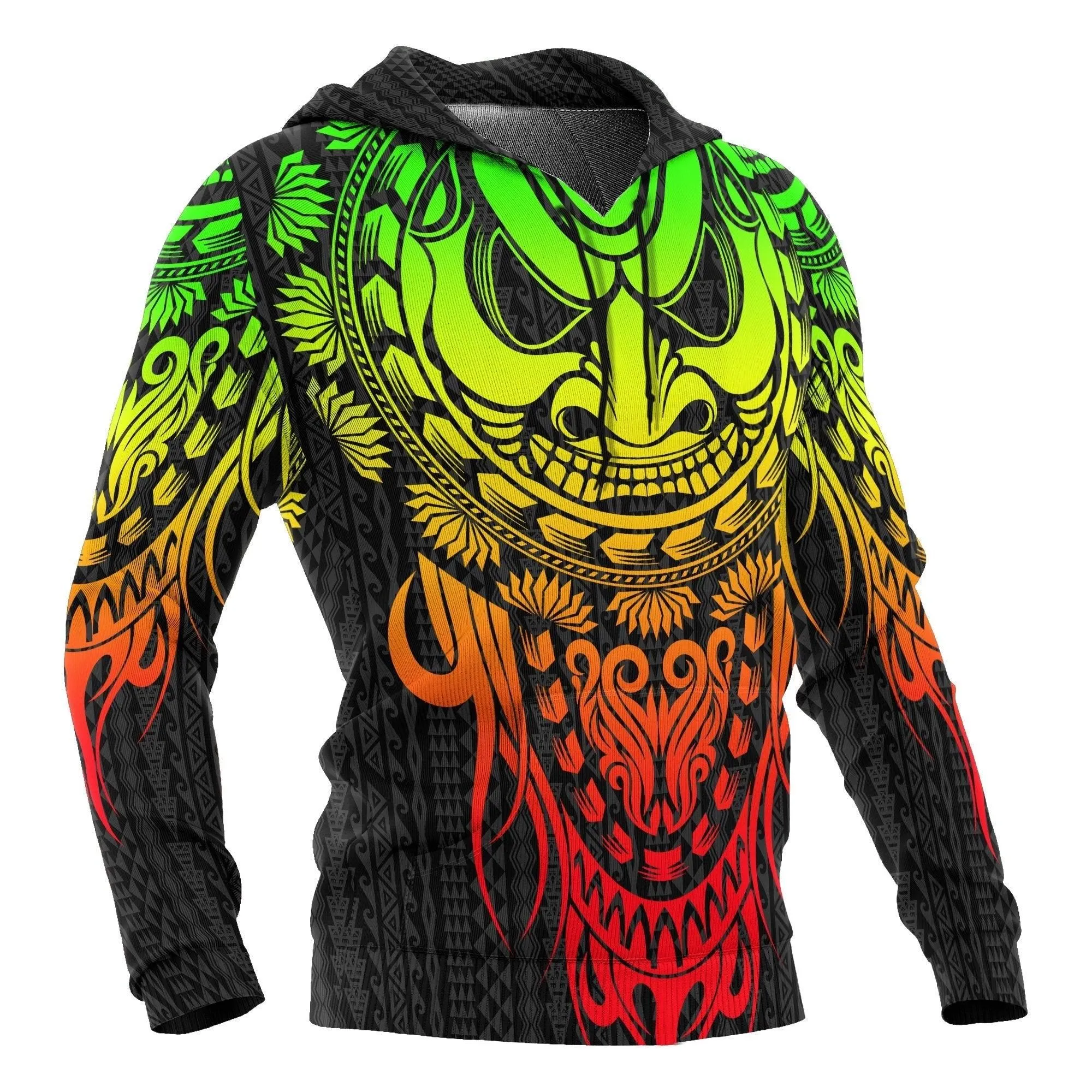 Polynesian Hoodie - Tattoo Tiki Reggae
