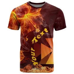 Wallis and futuna Polynesian Custom Personalised T shirt - Fire Hibiscus