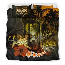 Marquesas Islands Hibiscus Tree Of Life Hourglass Bedding Set Bedroom Decor