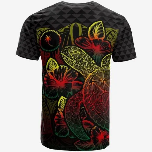 Vibe Hoodie Chuuk T shirt - Chuuk Flag Turtle Hibiscus Reggae