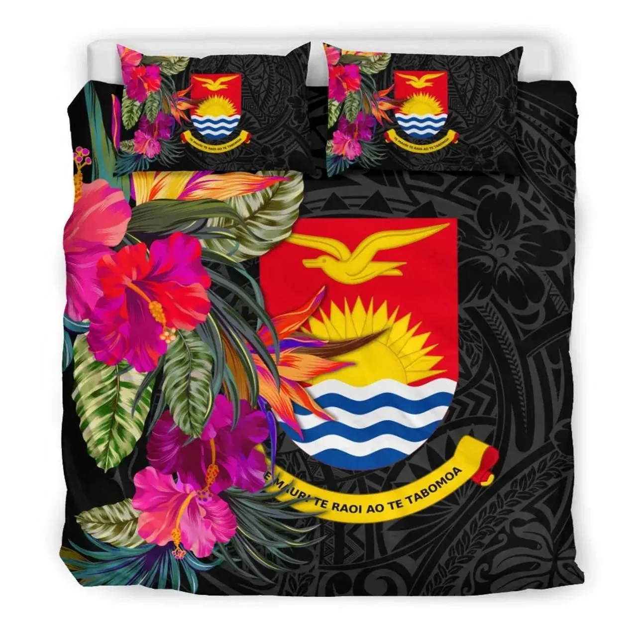 Kiribati Bedding Set - Polynesian Hibiscus Pattern