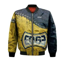 St. Johns Edge Bomber Jacket Grunge Polynesian Tattoo - CA BASKETBALL