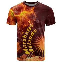Alohawaii T-Shirt - Tee Marshall Islands Polynesian - Fire Hibiscus - BN12