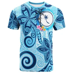 Chuuk T-Shirt - Tribal Plumeria Pattern