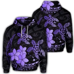 Alohawaii Hoodie - Hawaiian Polynesian Turtle Plumeria Hoodie - Pog Style Purple - AH - J4R