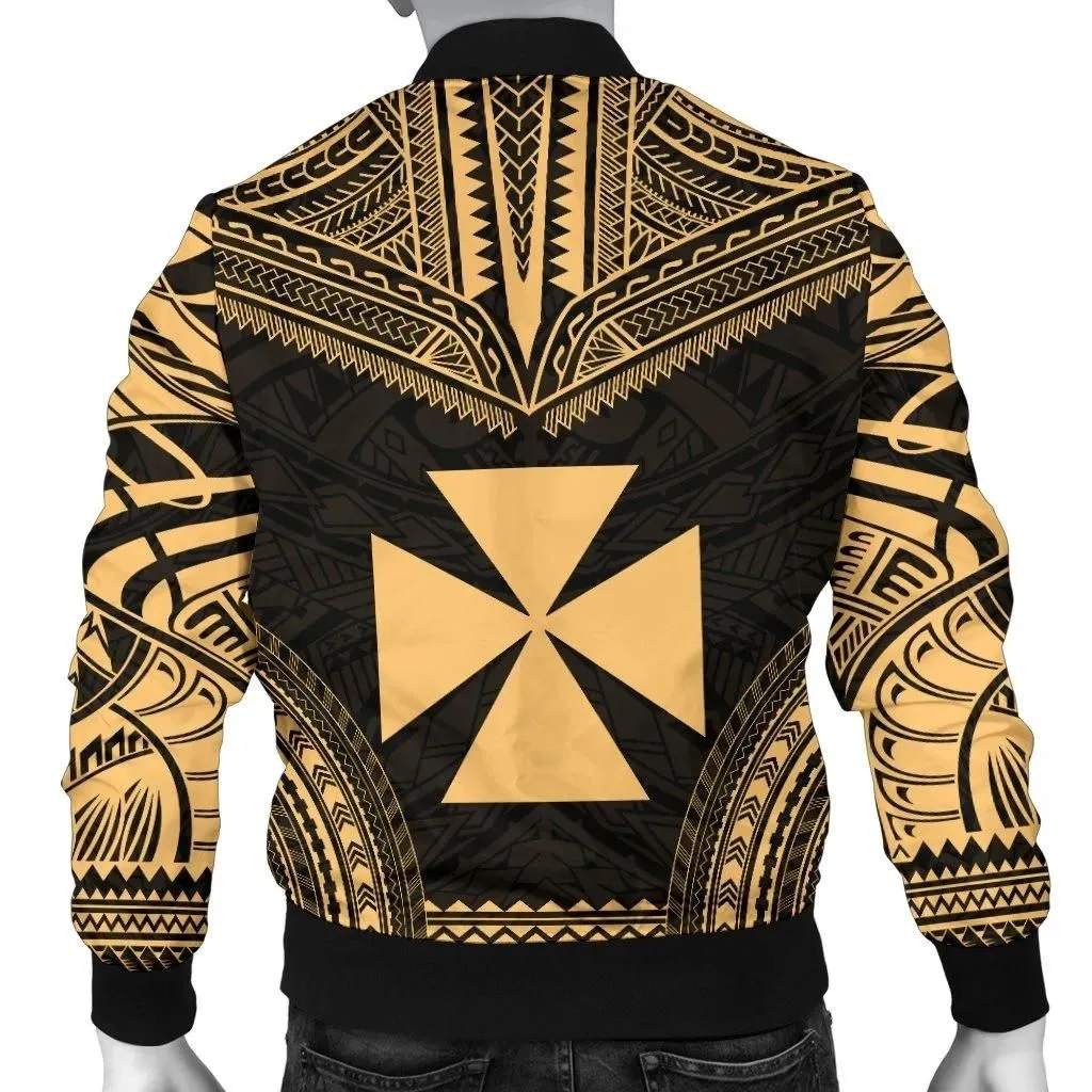 FamilyGater Jacket - Bomber Jacket Wallis And Futuna Polynesian Chief - Gold Version - Bn10