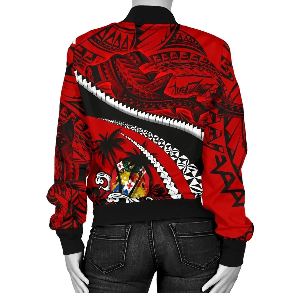 Alohawaii Jacket - Bomber Jacket Tonga Polynesian Shark Tattoo K4