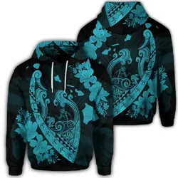 Alohawaii Hoodie - Hawaiian Fish Hook Hibiscus Banzai Surfing Polynesian Hoodie Blue - AH - J5R