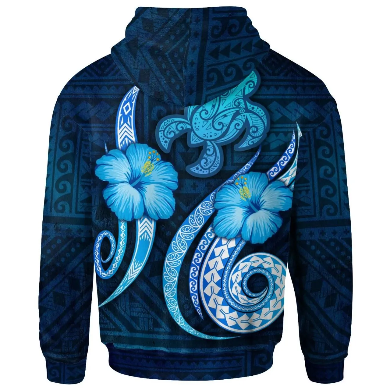 [Custom] Chuuk Personalised Hoodie - Turtle and Tribal Tattoo Of Polynesian