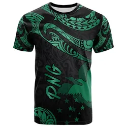 Papua New Guinea Polynesian T-Shirt - Poly Tattoo Green Version