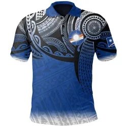 Marshall Islands Polynesian Polo Shirt - Tattoo Pattern
