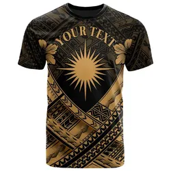 Marshall Islands Polynesian Custom Personalised T-Shirts - Marshall Islands Gold  Flag Camisole Hibiscus Style - BN18