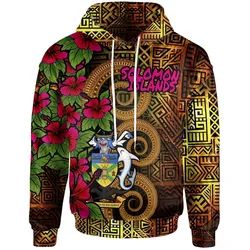 Solomon Islands Polynesian Hoodie - Hibiscus Vintage