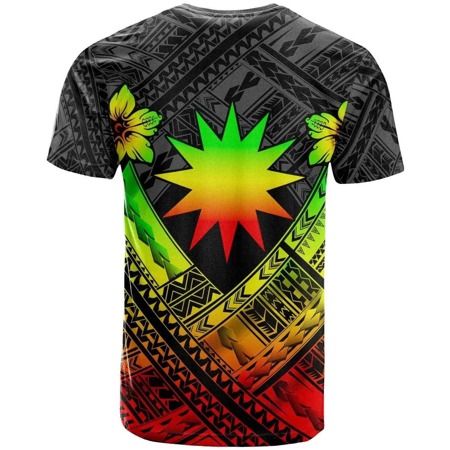 Nauru Polynesian T-Shirts - Nauru Reggae Seal Camisole Hibiscus Style - BN18