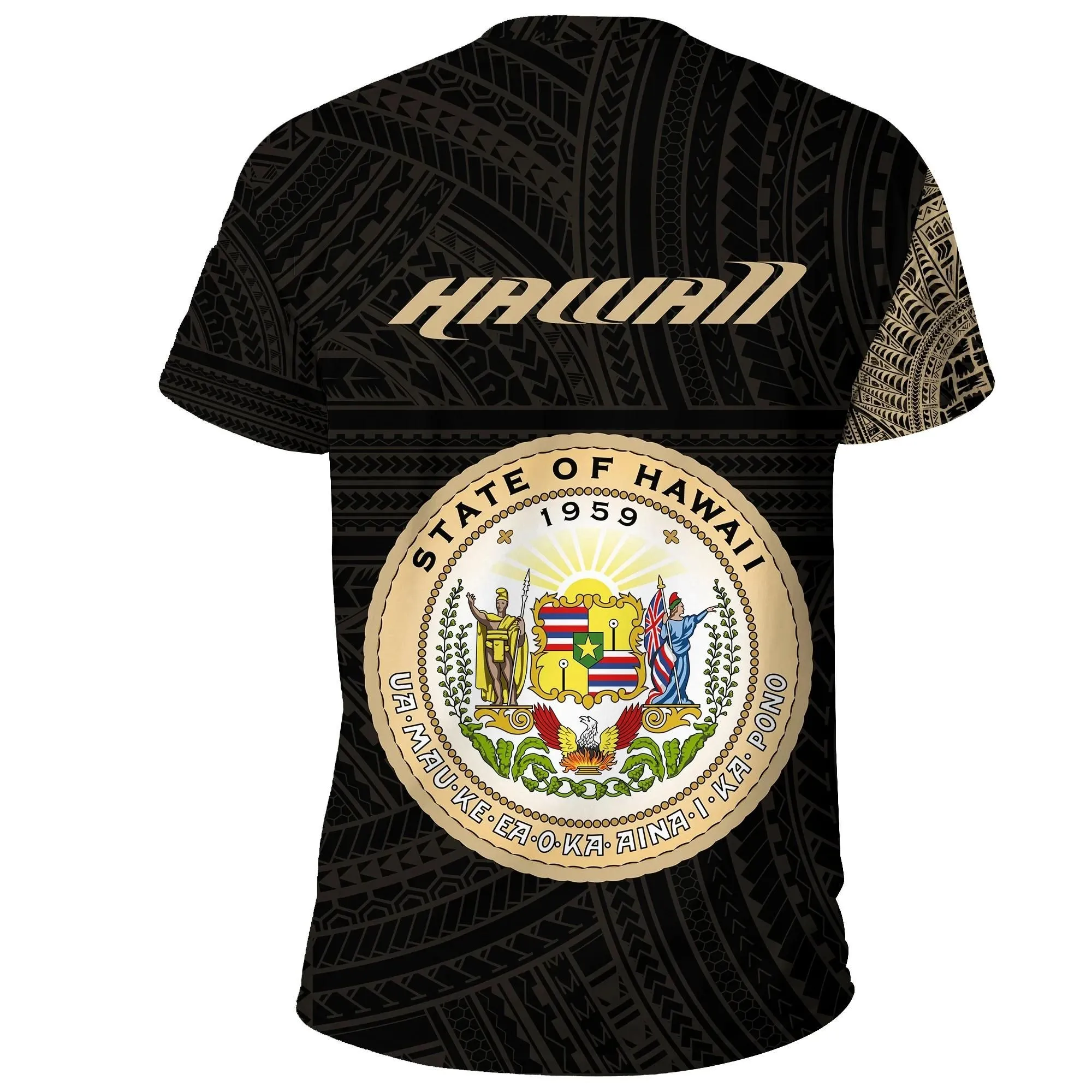Hawaii T-Shirt Polynesian Tattoo Style A31