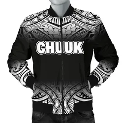Chuuk Mens Bomber Jacket - Fog Black Style