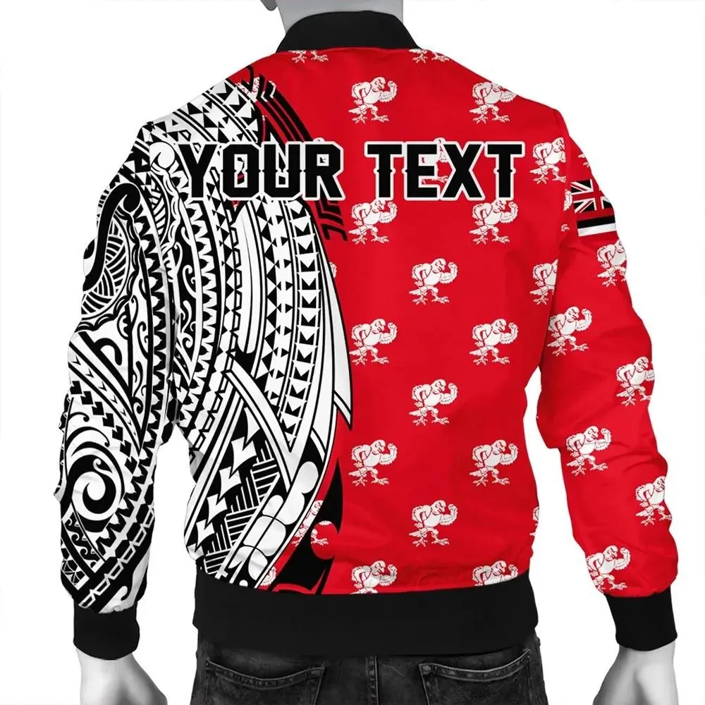 Alohawaii Jacket - Personalized Kauai High Tribal Kakau Bomber Jacket AH J0
