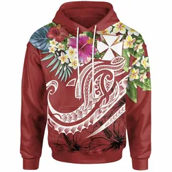 Polynesian Summer Plumeria Red Unique 3D Printed Sublimation Hoodie Hooded Sweatshirt Comfy Soft And Warm For Men Women S to 5XL CTC16012251