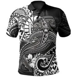 Alohawaii Shirt - Polo Shirt Tahiti White Shark Polynesian Tattoo - BN18