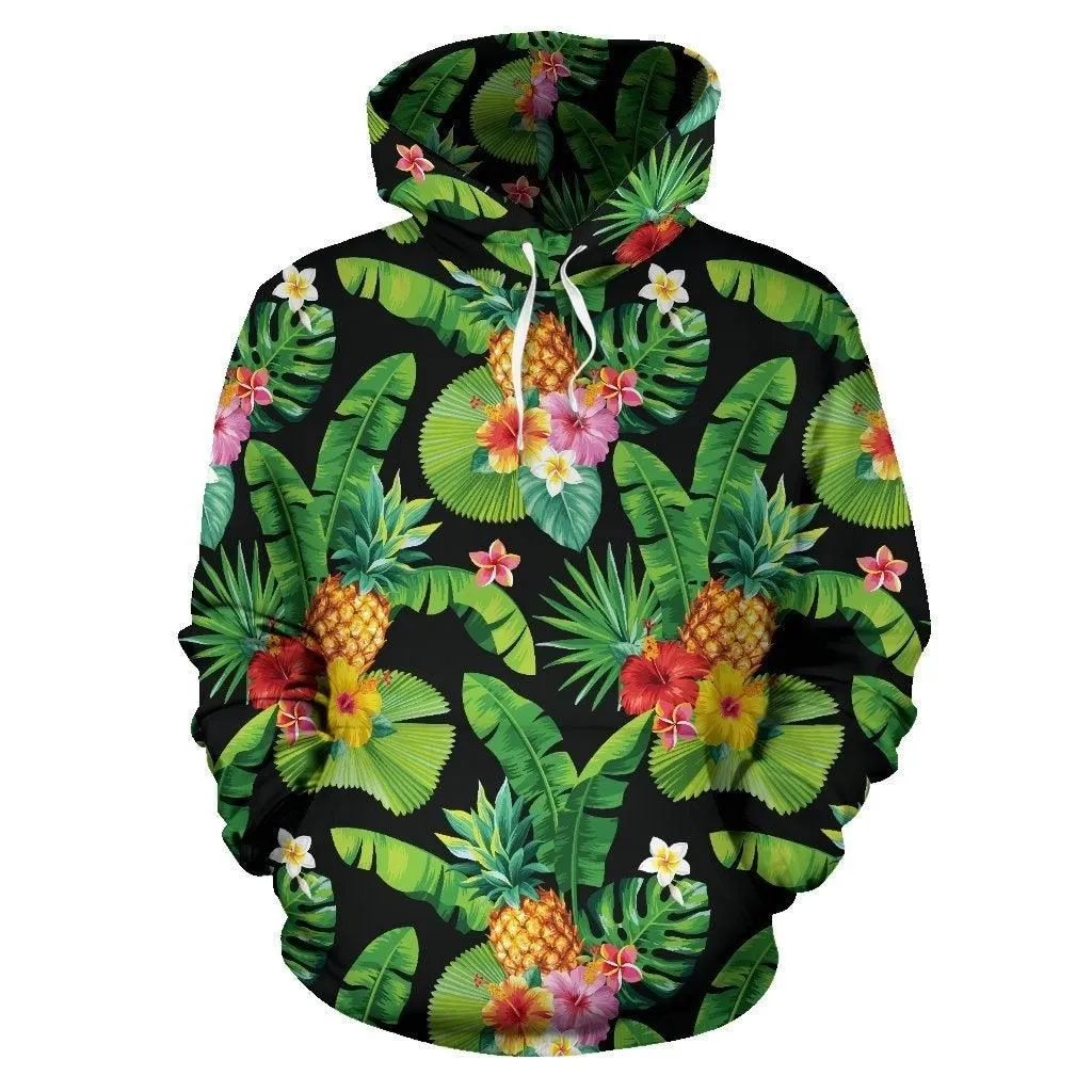 Polynesian All Over Hoodie - Polynesian Tropical Fruit and Vegetable Print 05