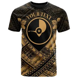 Yap Custom Polynesian T-Shirt - Yap Gold Seal Camisole Hibiscus Style - BN18