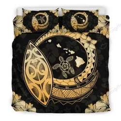 Hawaii Hibiscus Map Polynesian Bedding Set Yaaw Bubl