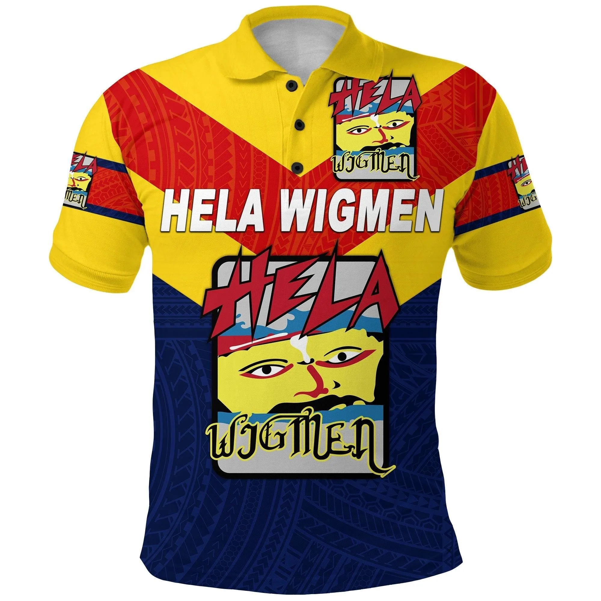 (Custom Personalised) Papua New Guinea Hela Wigmen Polo Shirt Rugby Simple Style, Custom Text And Number LT8