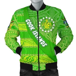 Cook Islands Men Bomber Jacket Polynesian Victorian Vibes