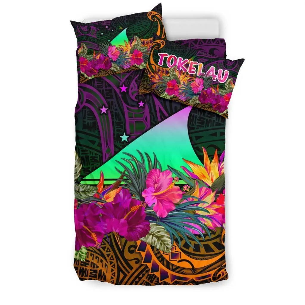 FamilyGater Bedding Set - Cover and Pillow Cases Tokelau - Summer Hibiscus - BN15