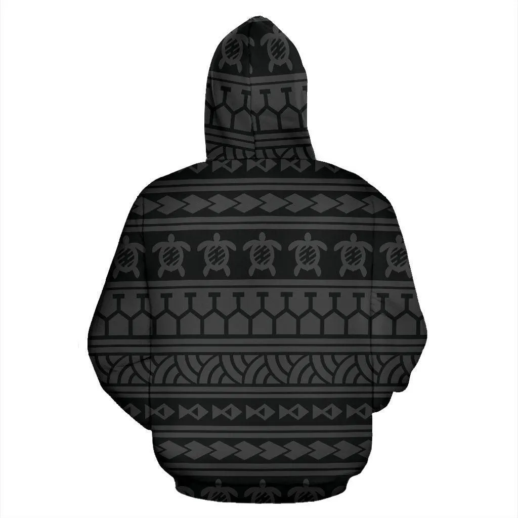 Hawaii Hoodie - Polynesian Tattoo Tribal Gray Pullover