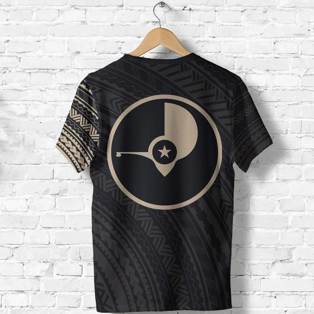 Yap T shirt - Yap Flag Polynesian Tattoo Style Special - Gold