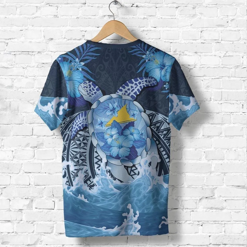 Tokelau Polynesian Sea Turtle Hibiscus T shirt