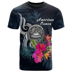 Alohawaii T-Shirt - Tee American Samoa Polynesian - Tropical Flower - BN12