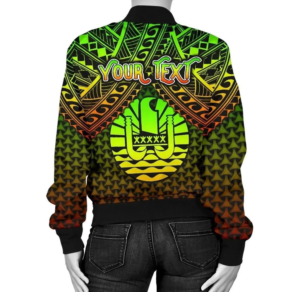 FamilyGater Jacket - Bomber Jacket Polynesian Tahiti Personalised - Reggae Vintage Polynesian Patterns - BN15