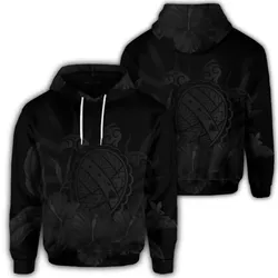 Alohawaii Hoodie - Hawaiian Map Turtle Hibiscus Polynesian Hoodie - Gray - AH - J4R