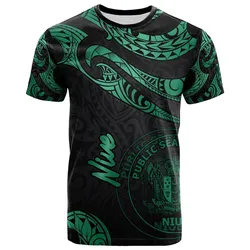 Niue Polynesian T-Shirt - Poly Tattoo Green Version