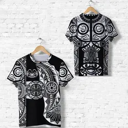 Marquesas Islands T Shirt Marquesan Tattoo Original Style - Black LT8