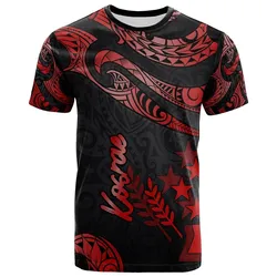 Kosrae Micronesia T-Shirt - Poly Tattoo Red Version
