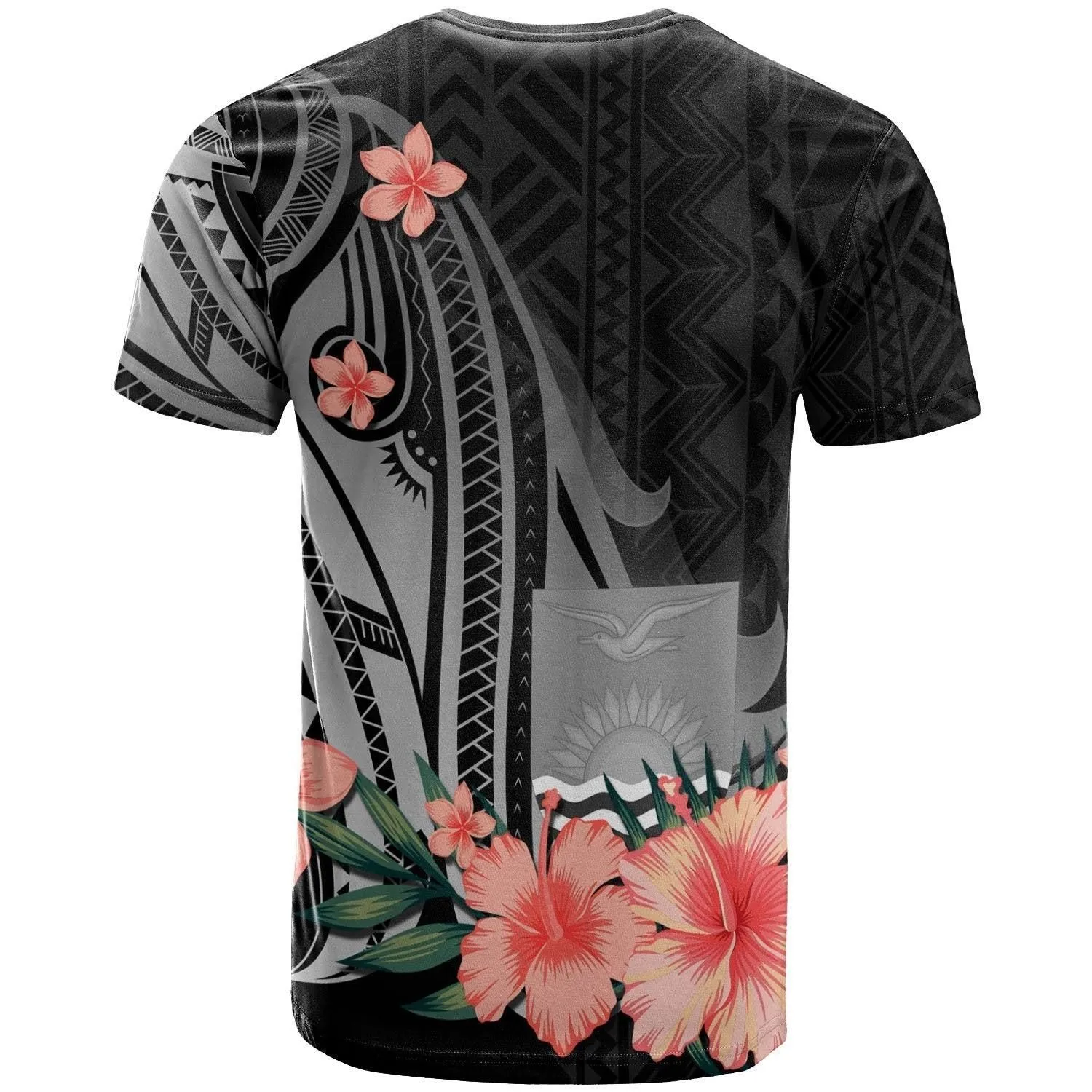 Kiribati Personalised Custom T shirt - Polynesian Hibiscus Pattern Style