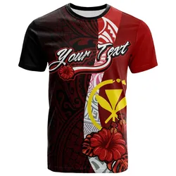 Hawaii Polynesian Custom Personalised T-Shirt - Kanaka Maoli With Hibiscus - BN12