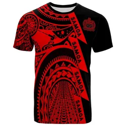 Samoa Premium T shirt - Samoa Coat Of Arms Polynesian Tattoo Red New